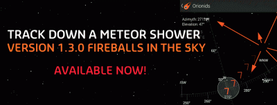 Download the app update to get the meteor shower indicator