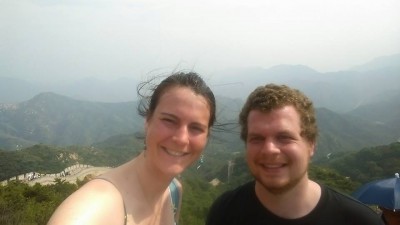 Ellie and Rob at the Great Wall of China