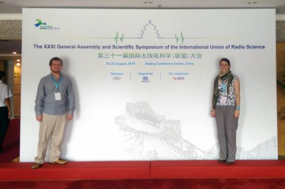 Rob and Ellie at the Scientific Symposium of the Internationl Union of Radio Science