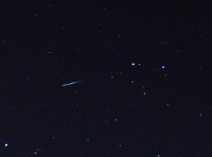 Geminid Meteor captured by Mike O'Neal, courtesy EartSky.org