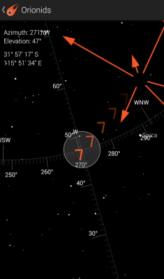 Fireballs in the Sky app: Orionids Meteor Shower
